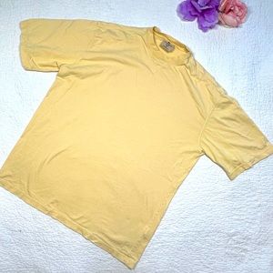 VTG Woolrich Short Yellow Sleeve Crewneck Embroidered T-shirt; M